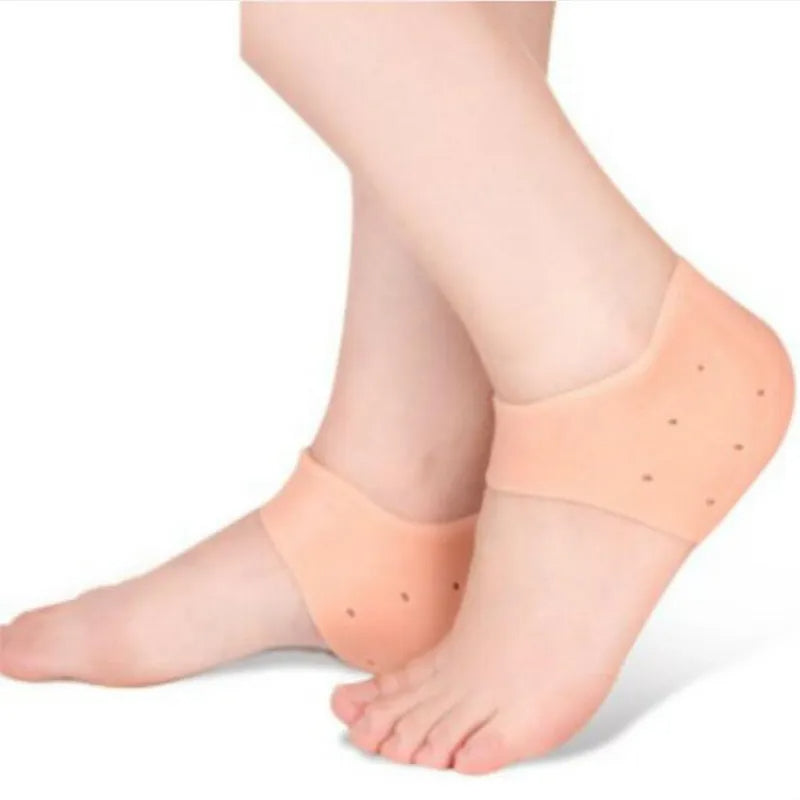 1Pair Silicone Moisturizing Heel Gel Feet Care Socks
