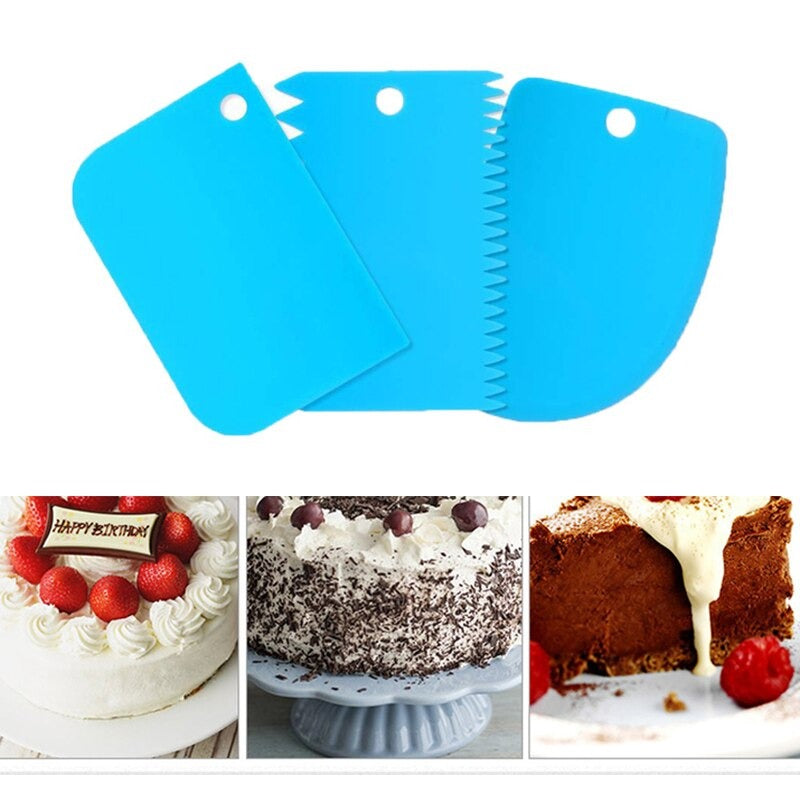 3PCs/Set Baking Pasty Spatula Pastry Dough Cutter Cake Bread Slicer Tools