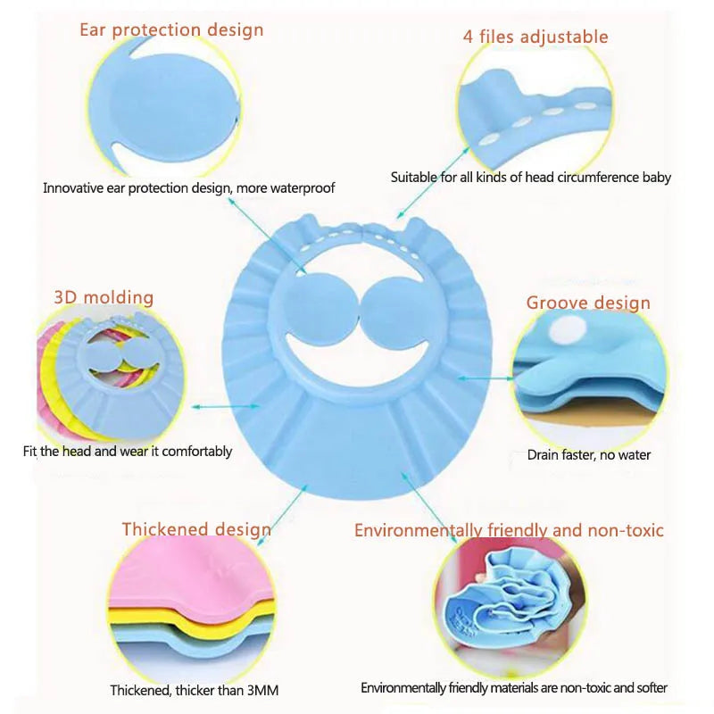 Children's Baby Bath Shower Cap Shampoo Bath Cap