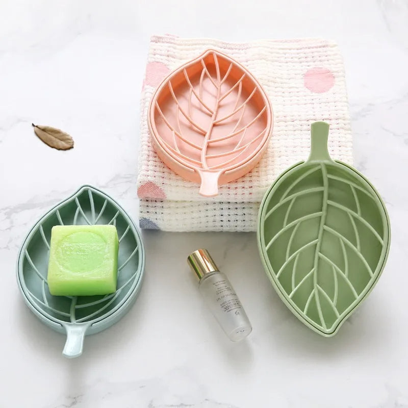 Leaf Shape Soap Holder Non Slip Soap Box