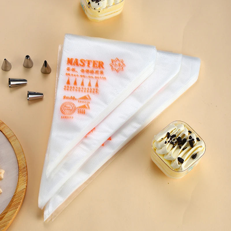 25Pcs Disposable Pastry Icing Bag Cake Decorating All Size nozzles Pastry Bags