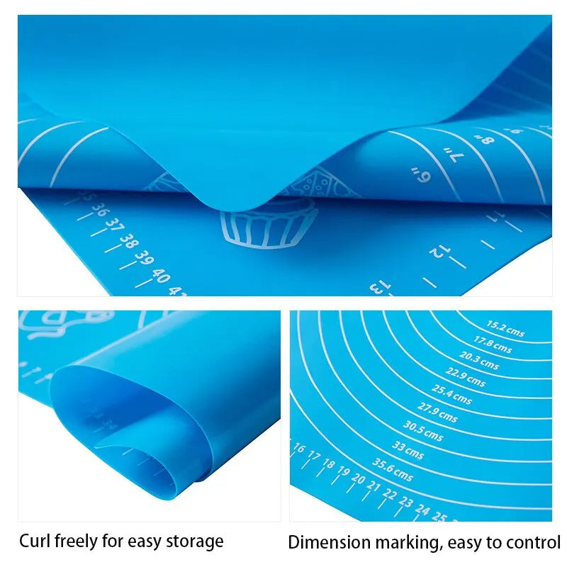 Silicone Kitchen Kneading Dough Mat Cooking Cake Baking Mat