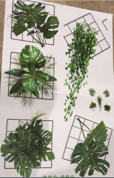 FREE SHIPPING : GRASS WALLPAPER SHEET(5 Stickers Per Sheet)