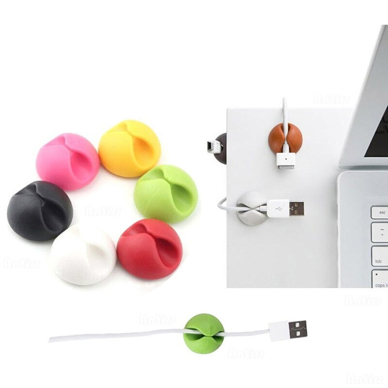 6pcs Multipurpose Cable Winder Double Holes Wire Cable Organizer