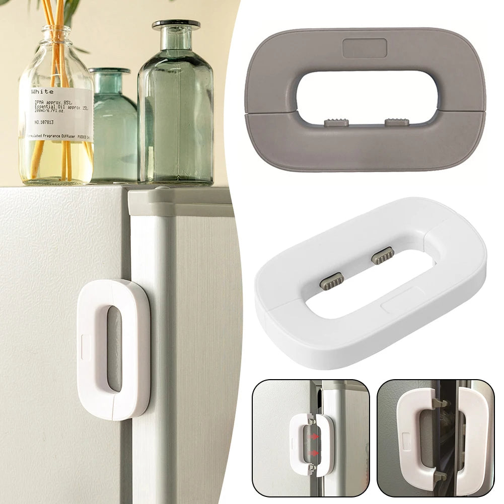 Child Safety Refrigerator Lock, Heavy Duty Cabinet Lock, One-Way Anti-Pinch Door Lock