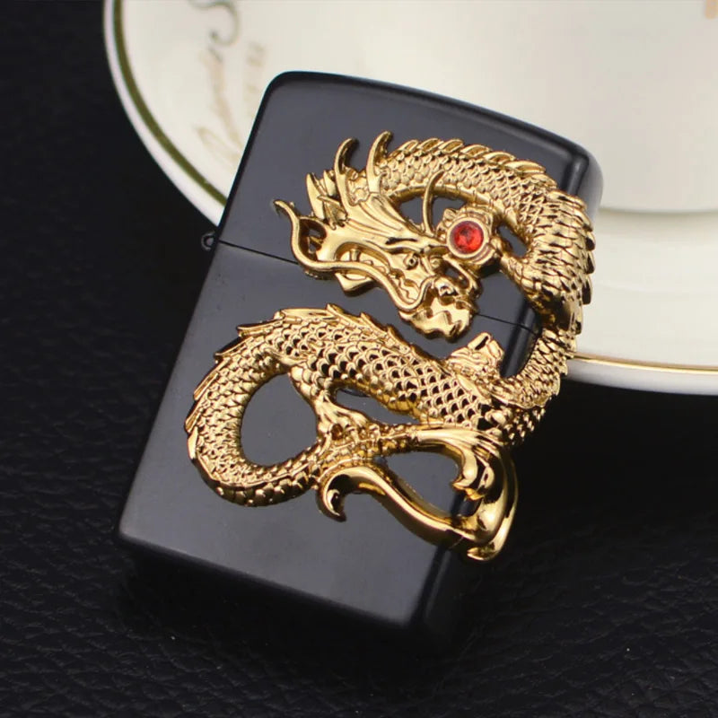 Retro Turbo Jet Compact Butane Gas Windproof Lighter Torch Metal Cigarette Lighters 1300 C Gasoline Blue Flame Vintage Gas Lighter
