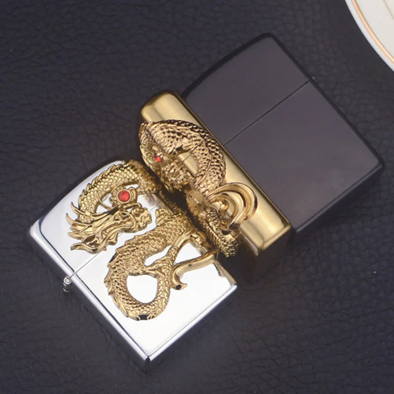 Retro Turbo Jet Compact Butane Gas Windproof Lighter Torch Metal Cigarette Lighters 1300 C Gasoline Blue Flame Vintage Gas Lighter