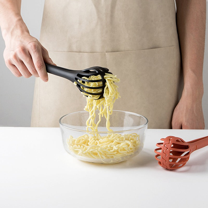 1Pcs Multifunctional Egg Beater & Pasta Tongs Food Clips Mixer
