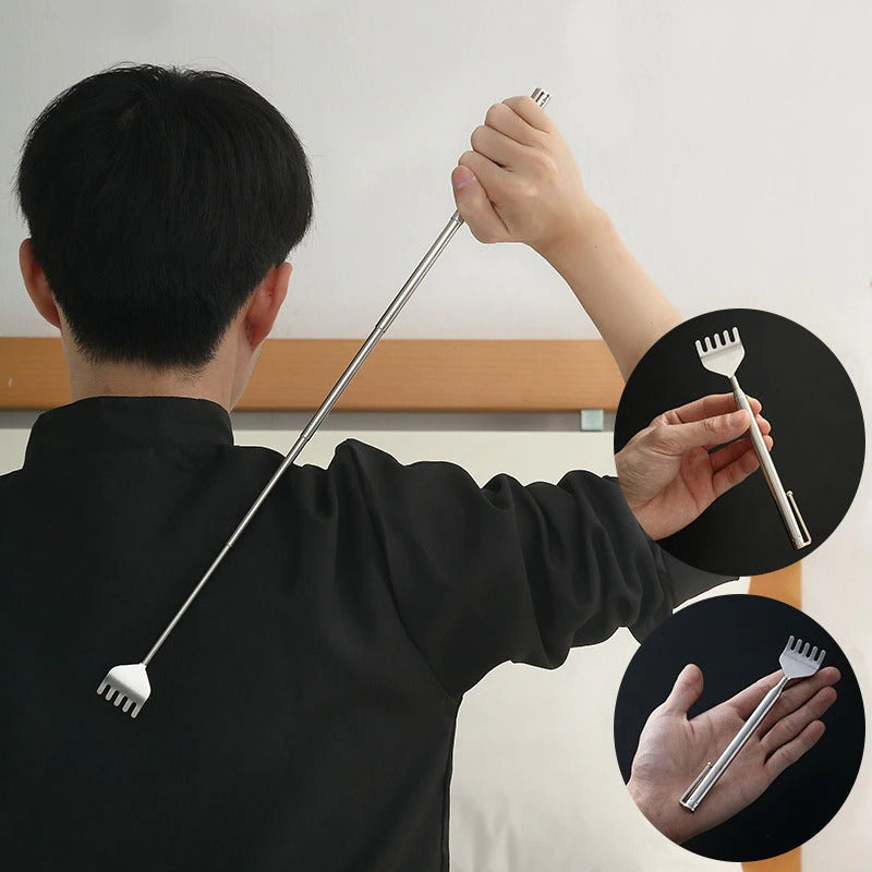 Expandable Back Fork Scratch Pocket Scratching Massage Stick