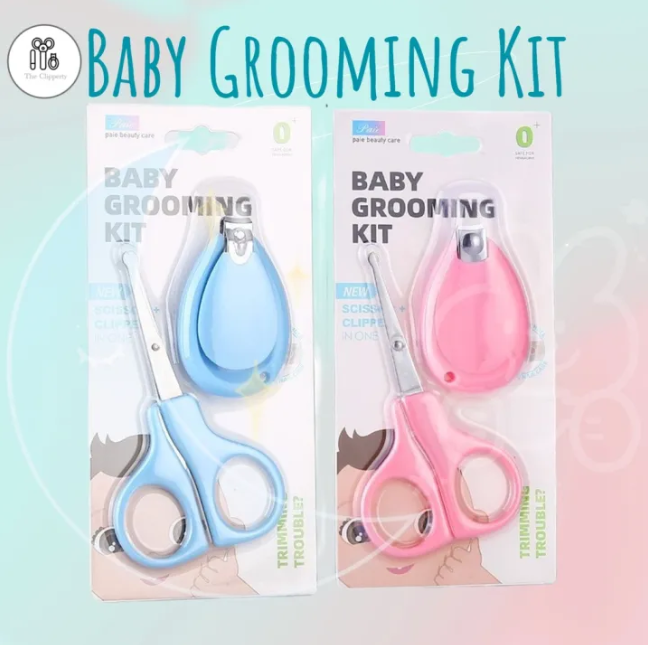 2 In 1 Set Baby Nail Clipper, Nail Scissors Grooming Toddler Kids Best Gift