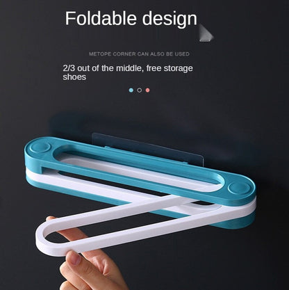 3 in 1 Shoe Rack Towel Rack Foldable Wall Mounted