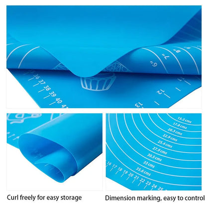 Silicone Kitchen Kneading Dough Mat Cooking Cake Baking Mat
