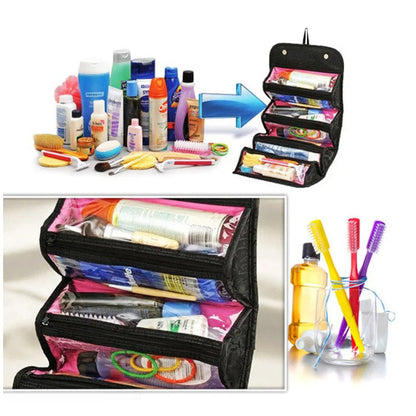 Roll N Go Travel Cosmetic Bag, Easy Roll Up