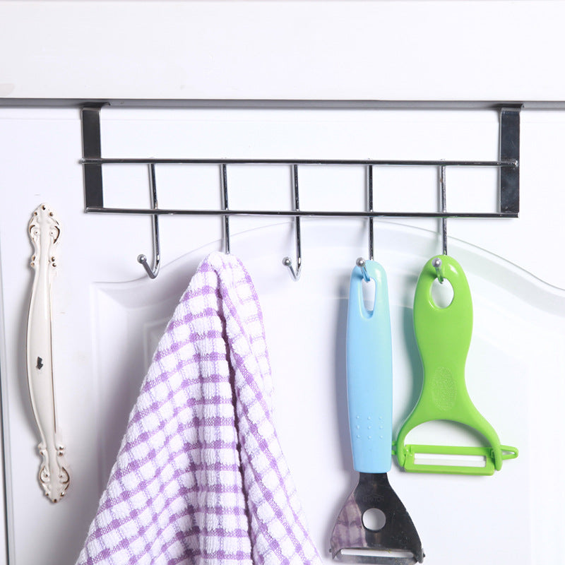 5 Punch-Free Hooks Door Rear Stainless Steel
