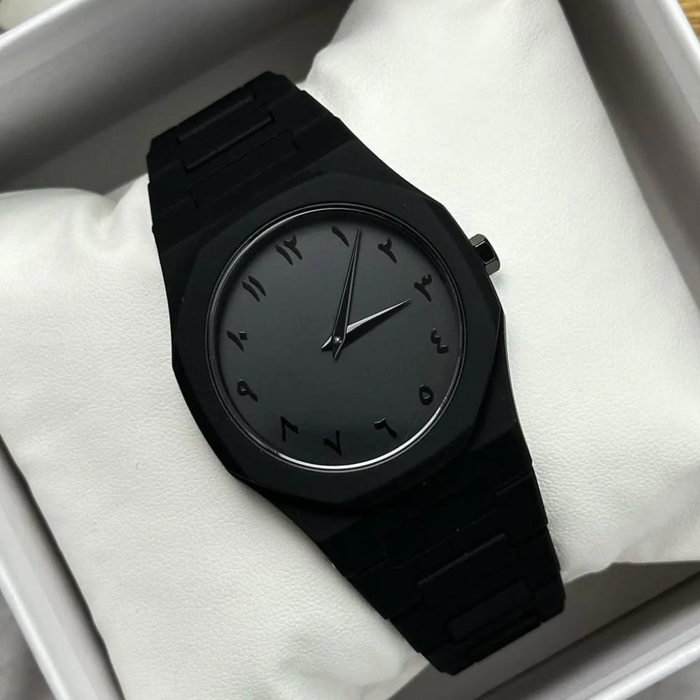 Simple Arabic Numeral Dial, Casual, Lightweight and Versatile Men's Calendar, Waterproof Plastic Quartz Watch, Business Clock