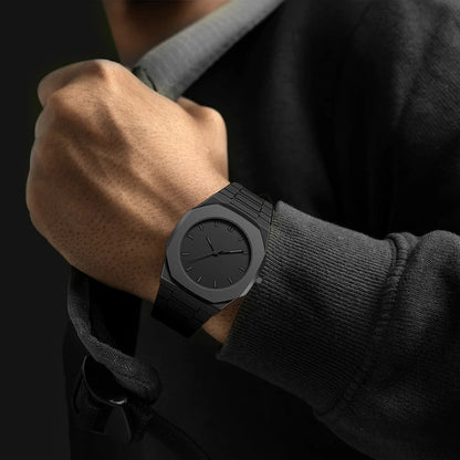 Simple Arabic Numeral Dial, Casual, Lightweight and Versatile Men's Calendar, Waterproof Plastic Quartz Watch, Business Clock