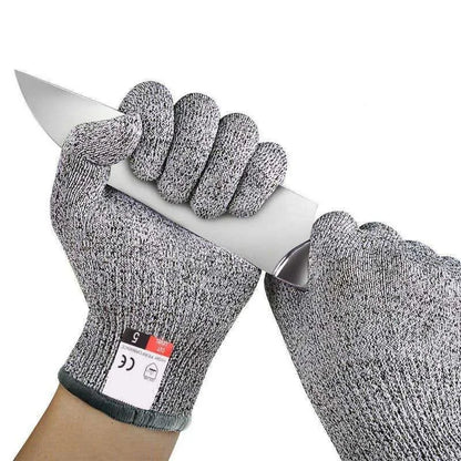 Pack of 3 Pair / Grade  5 Cut Resistant Gloves, Scratch Resistant HPPE Glass Cutting Safety Protection for Gardeners
