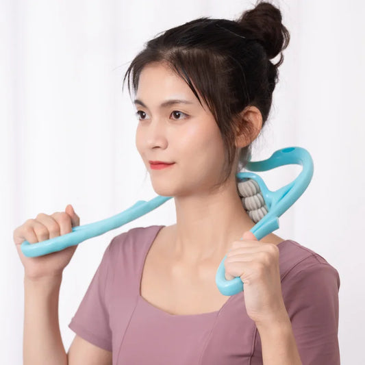 6-wheel Neck Massager Plastic Pressure Point Therapy Neck Massage Tools Neck Massage Relieve Hand/Waist/Legs Roller Massage Tool