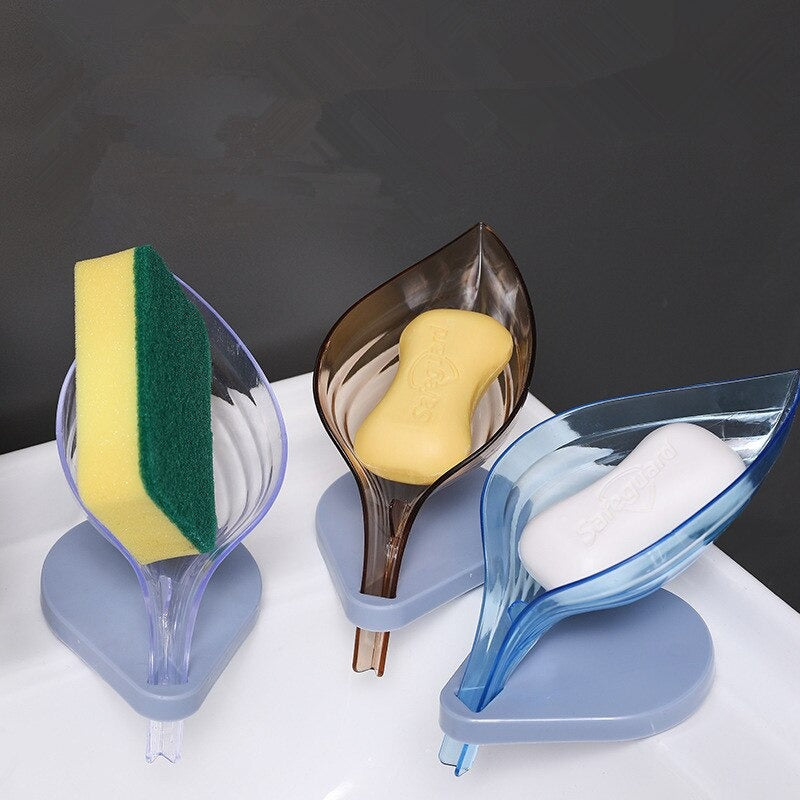 Self Draining Soap Holder Leaf Shape Designed